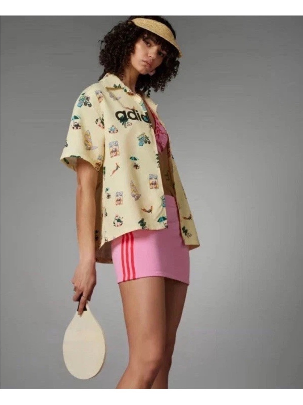 NWT adidas Originals Women's Island Club Mini Trefoil Skirt Pink Size XL
